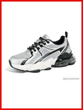 Women's Air Cushion Running Shoes Mesh PU Upper Sneakers